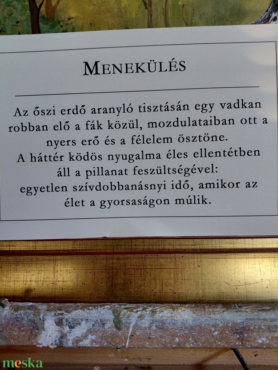 Menekülés 40x30cm - művészet - festmény - olajfestmény - Meska.hu