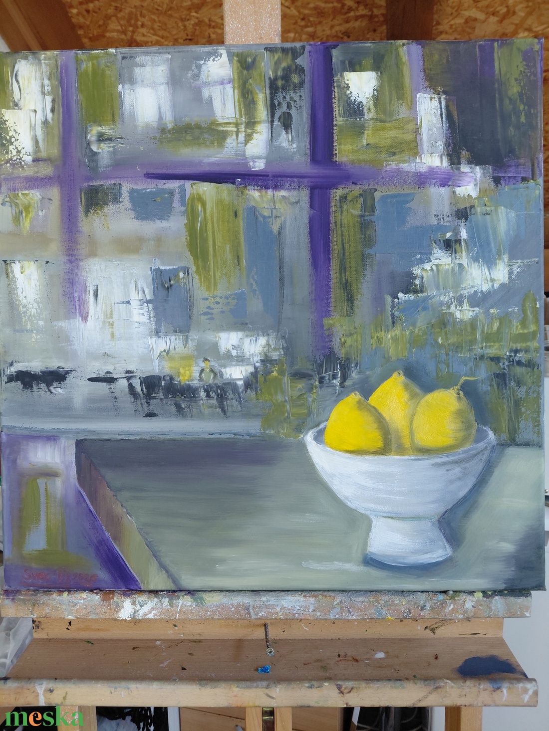 Citromok - művészet - festmény - olajfestmény - Meska.hu