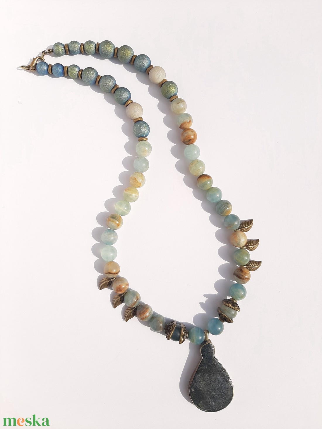 Aragonit nyakék - ékszer - nyaklánc - medálos nyaklánc - Meska.hu