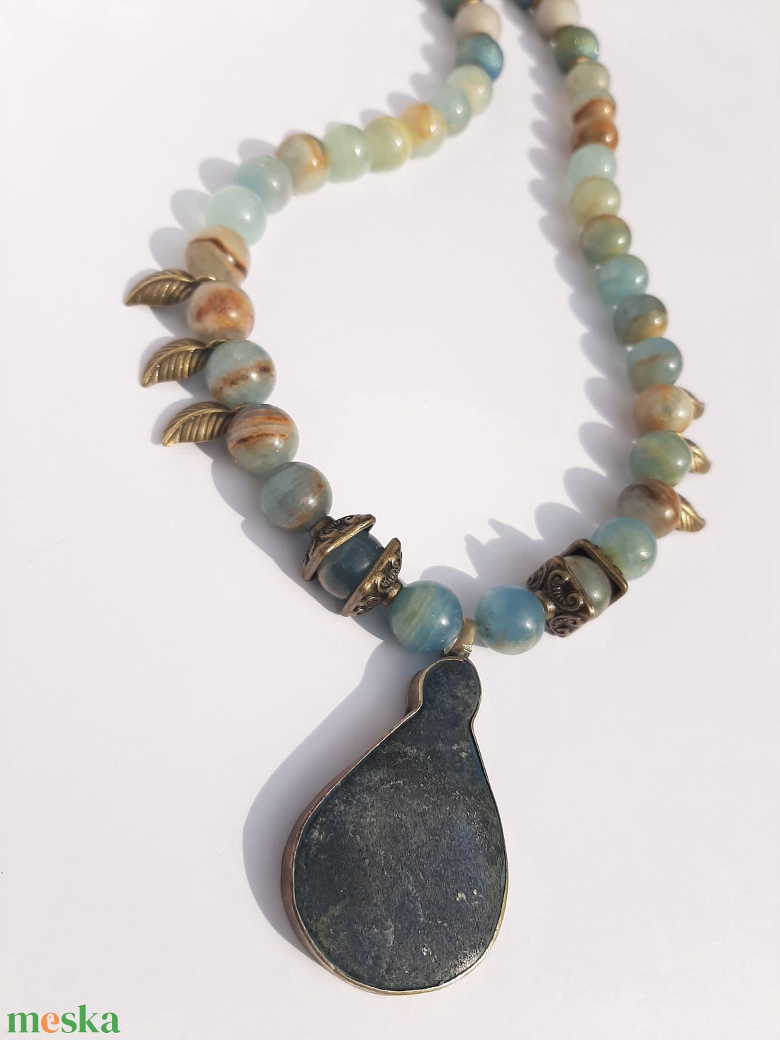 Aragonit nyakék - ékszer - nyaklánc - medálos nyaklánc - Meska.hu