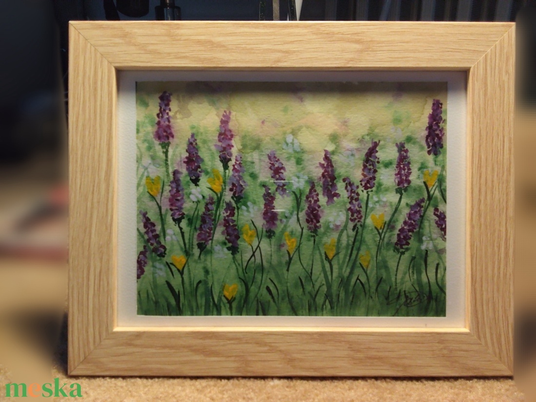 Tavaszi virágmező-Akvarell kép - művészet - festmény - akvarell - Meska.hu