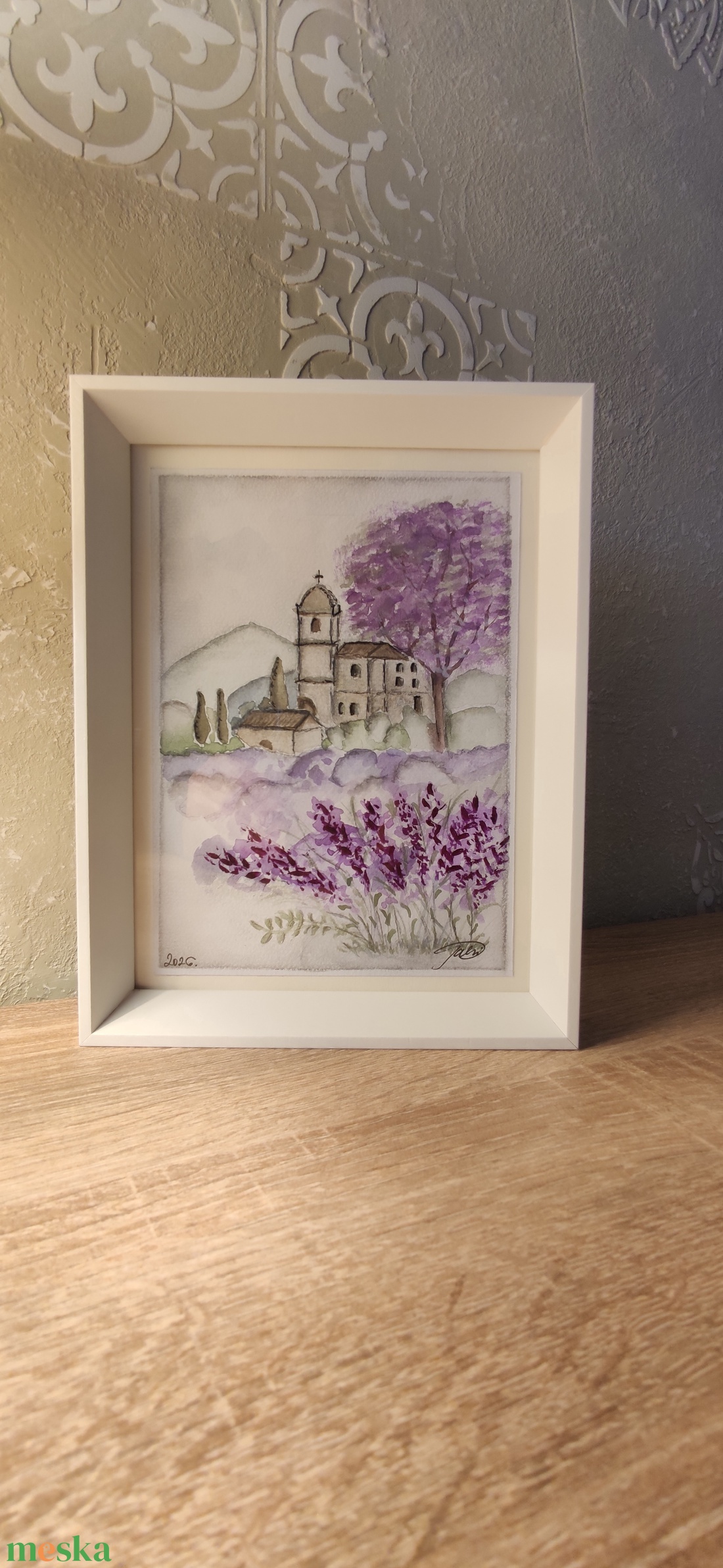 Levendulás csend-Akvarell - művészet - festmény - akvarell - Meska.hu