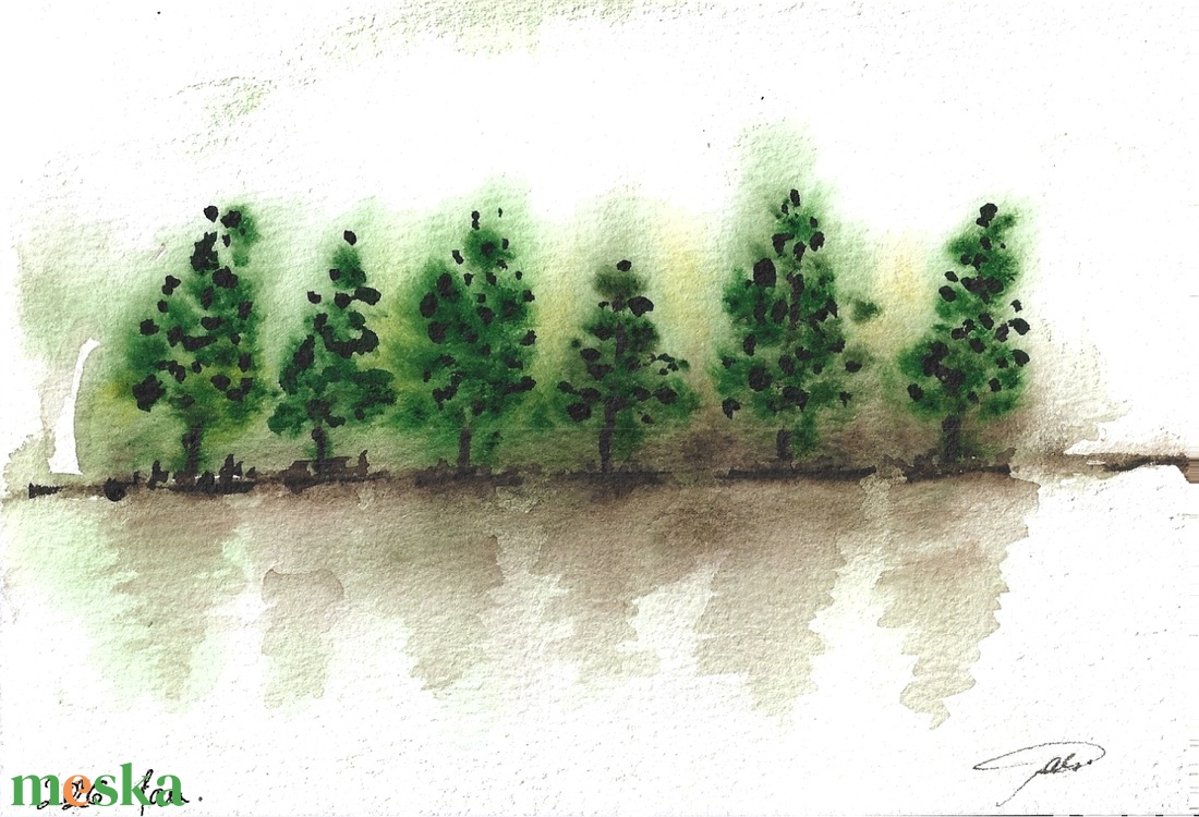 Tükörcsend-Akvarell - művészet - festmény - akvarell - Meska.hu