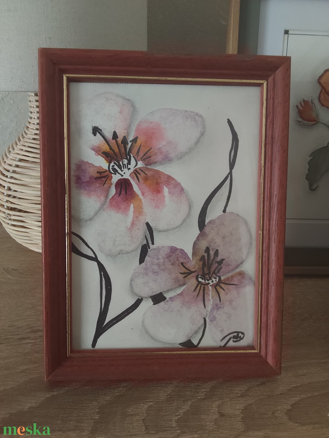 Lágy virágok-Akvarell festmény  - művészet - festmény - akvarell - Meska.hu
