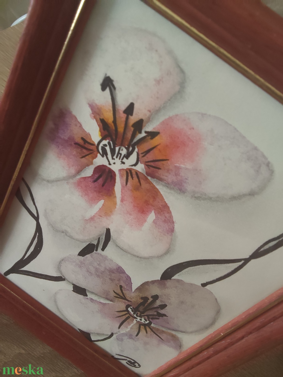 Lágy virágok-Akvarell festmény  - művészet - festmény - akvarell - Meska.hu