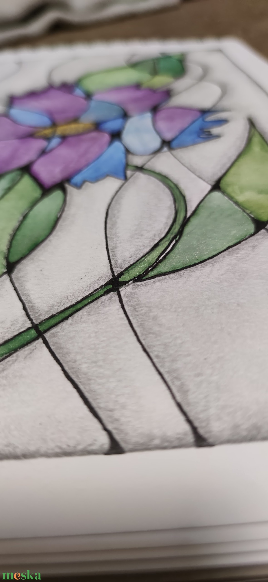 Vonalak mögött - művészet - festmény - festmény vegyes technika - Meska.hu