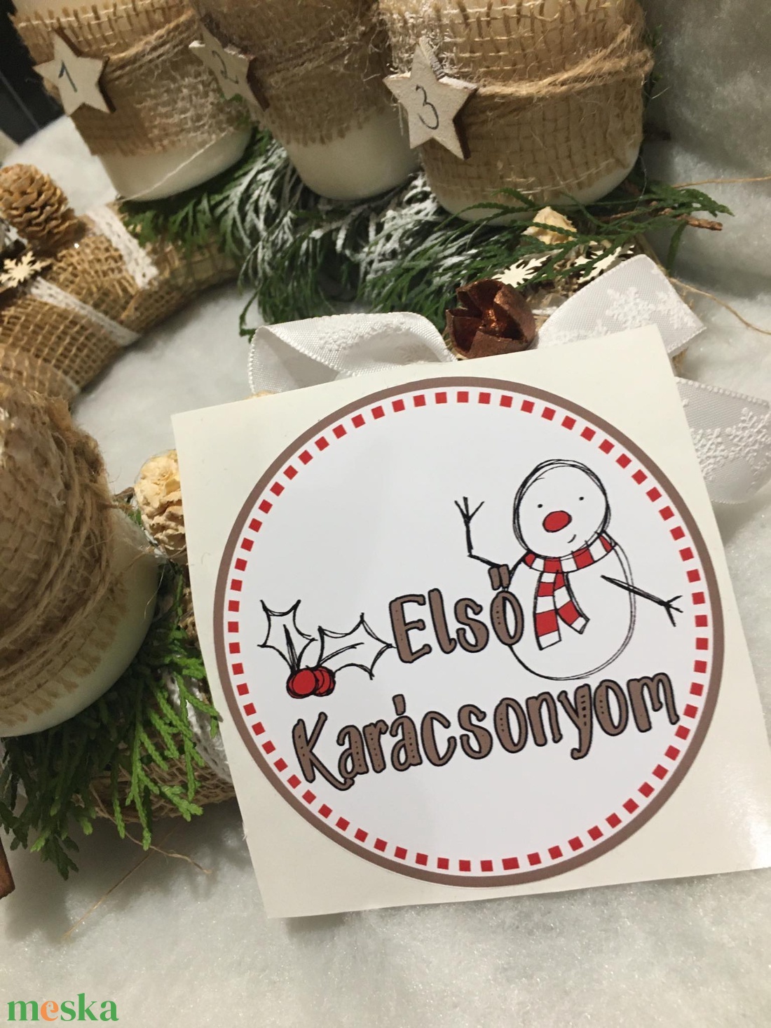 Első karácsonyom matrica - karácsony - karácsonyi ajándékozás - karácsonyi képeslap, üdvözlőlap, ajándékkísérő - Meska.hu Első karácsonyom matrica - karácsony - karácsonyi ajándékozás - karácsonyi képeslap, üdvözlőlap, ajándékkísérő - Meska.hu