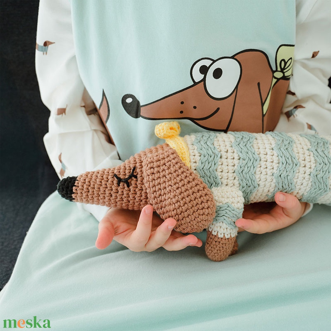 Horgolt tacsi fiú - játék & sport - plüssállat & játékfigura - kutya - Meska.hu