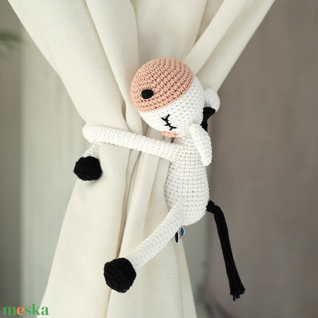 Horgolt függönykötő lovacska - otthon & életmód - lakástextil - függöny és kiegészítő - függöny elkötő - Meska.hu