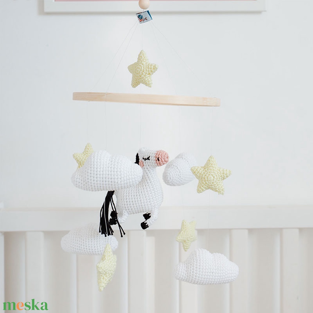 Lovacskás kiságyforgó  - baba - mama - baba játékok - kiságyforgó - Meska.hu