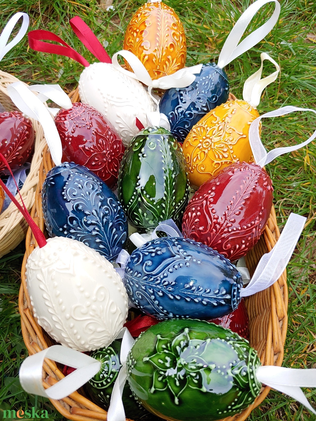 Kerámia Húsvéti Tojás 11 darabos szett - otthon & életmód - dekoráció - Meska.hu