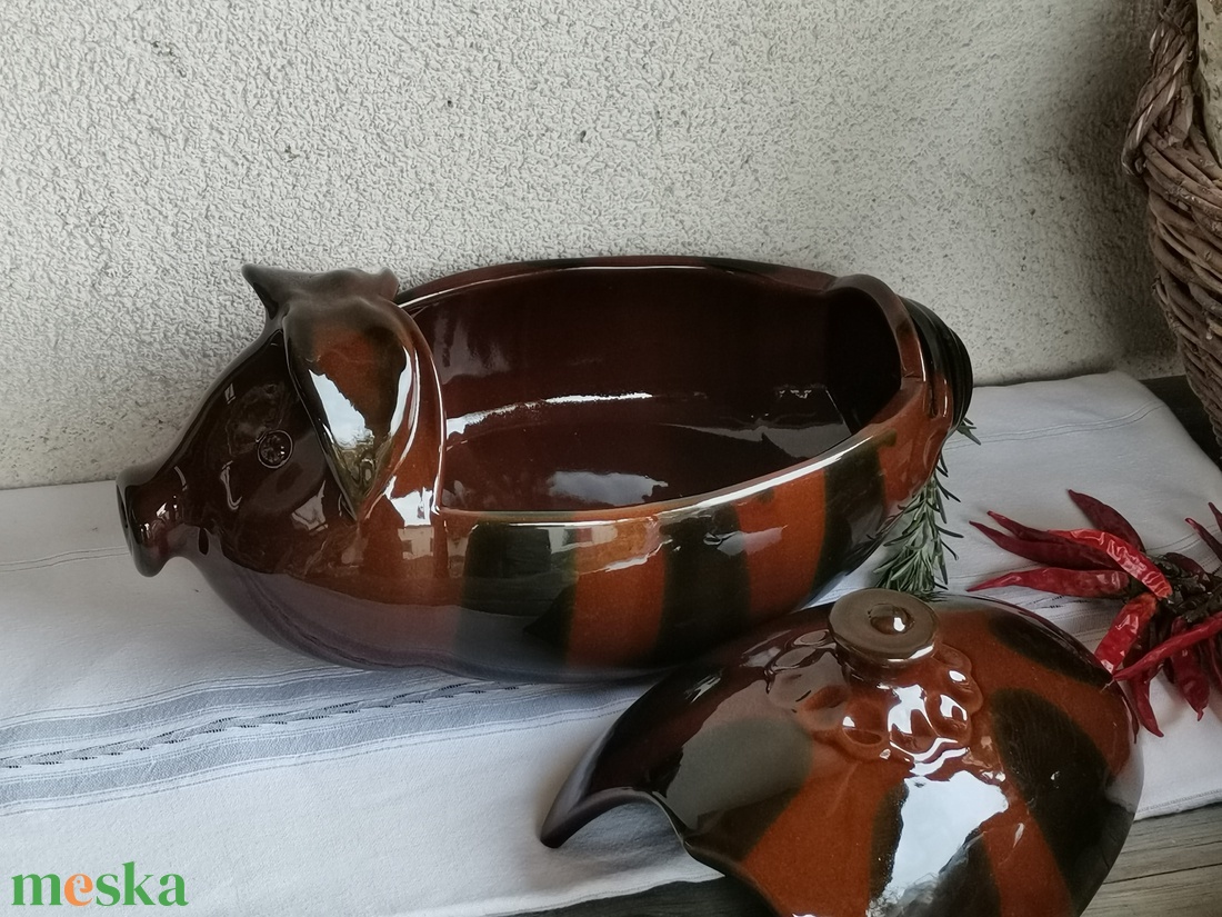 Malac formájú sütőedény 35cm - karácsony - karácsonyi sütés-főzés - Meska.hu