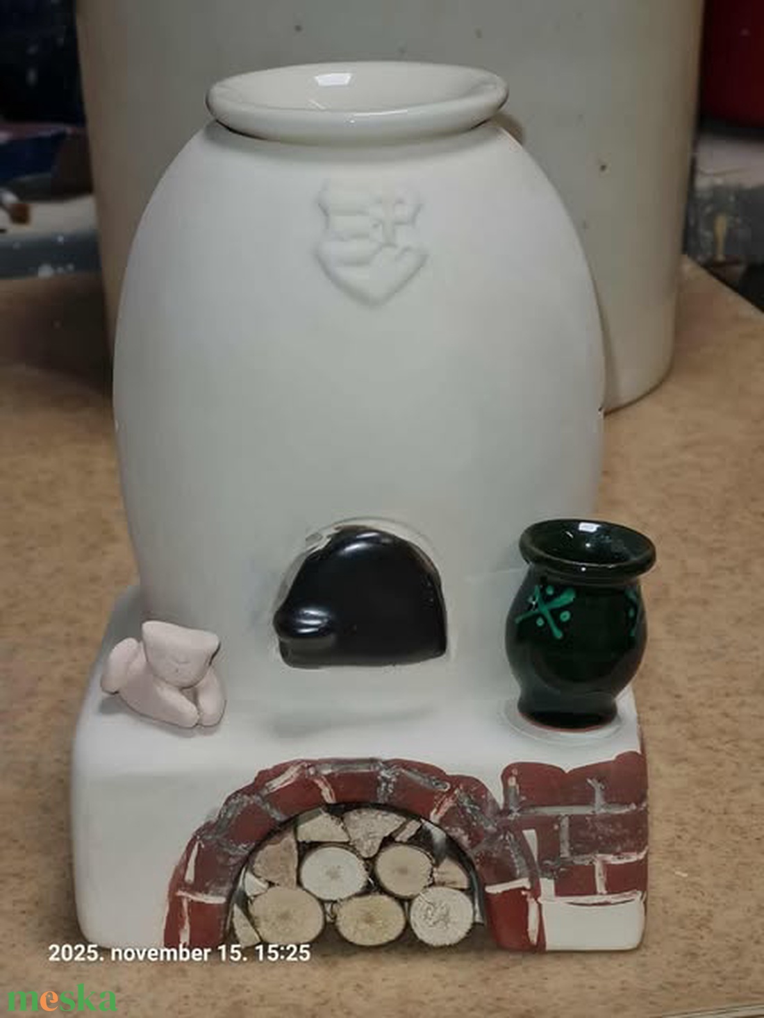 Búboskemence aromalámpa fehér cicával - diy (csináld magad) - egységcsomag - Meska.hu