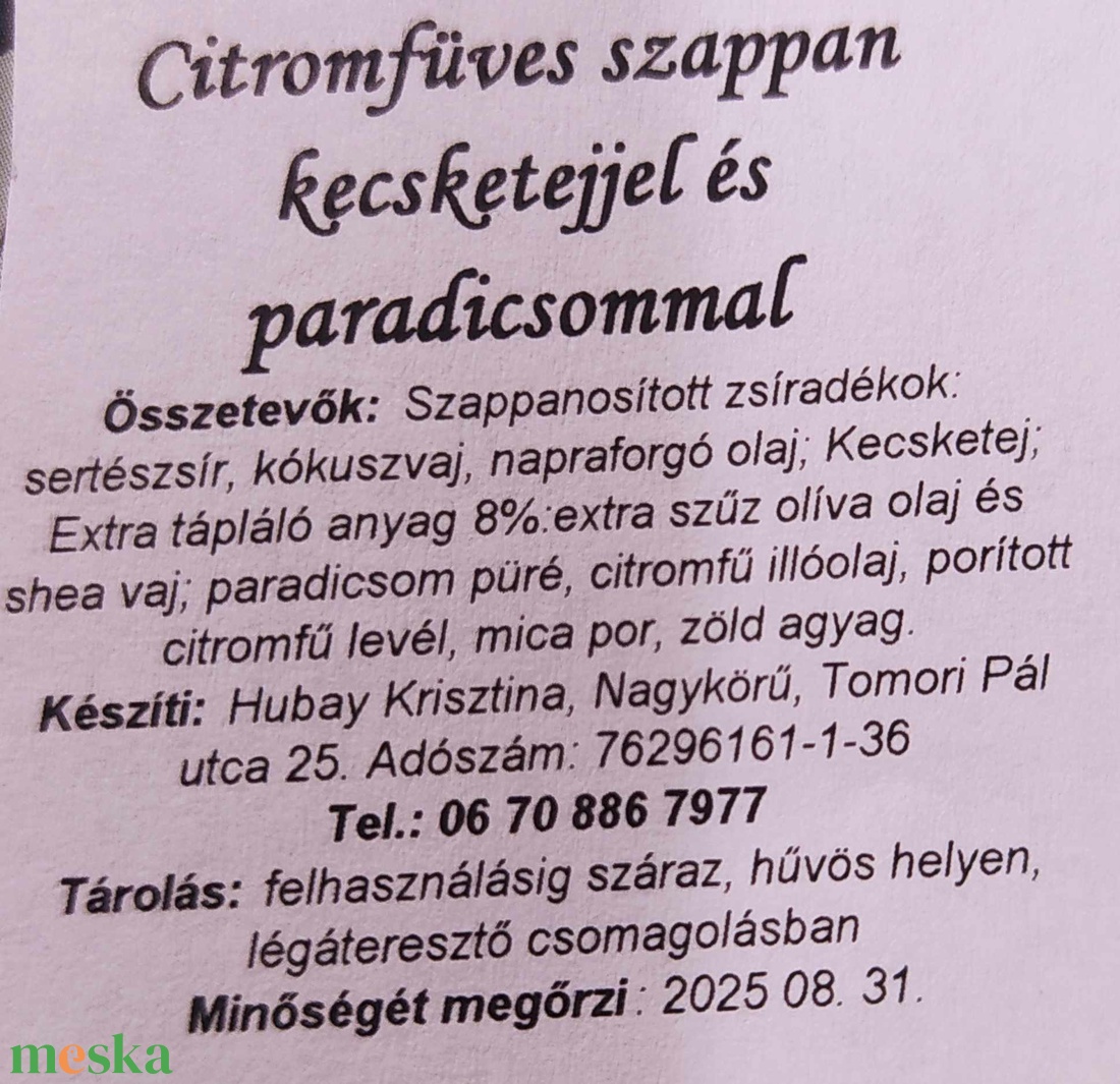 Citromfüves szappan kecsketejjel és paradicsommal - szépségápolás - szappan & fürdés - kézműves szappan - Meska.hu Citromfüves szappan kecsketejjel és paradicsommal - szépségápolás - szappan & fürdés - kézműves szappan - Meska.hu