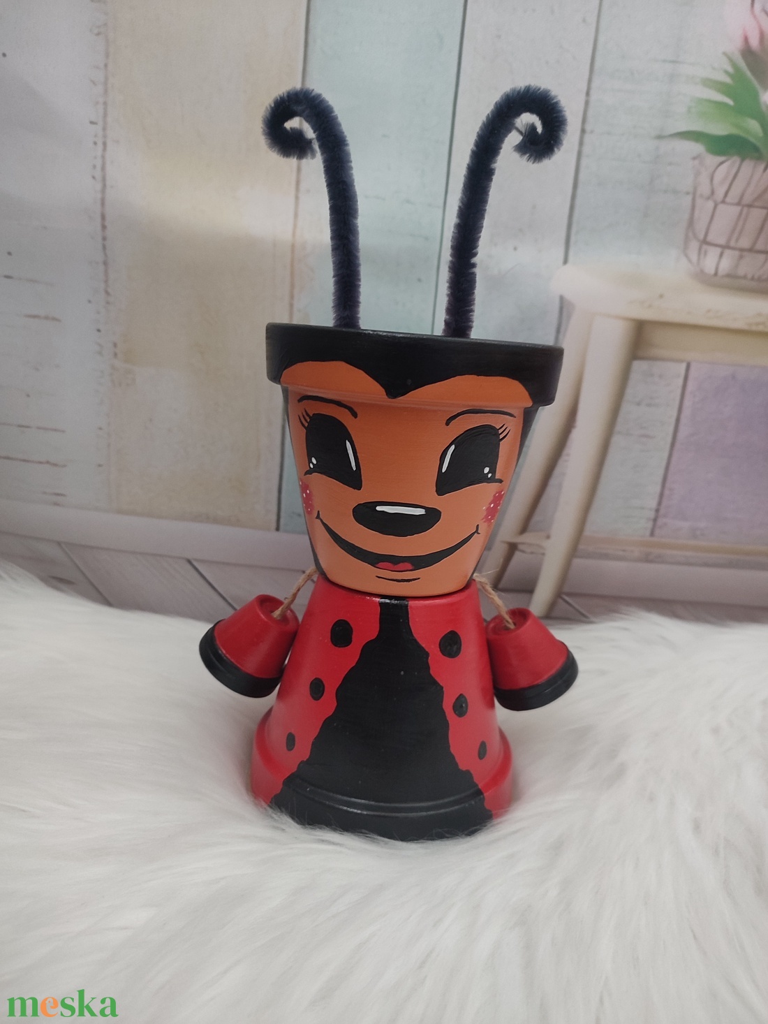 Katica cserépbaba  - otthon & életmód - ház & kert - cserépbaba - Meska.hu