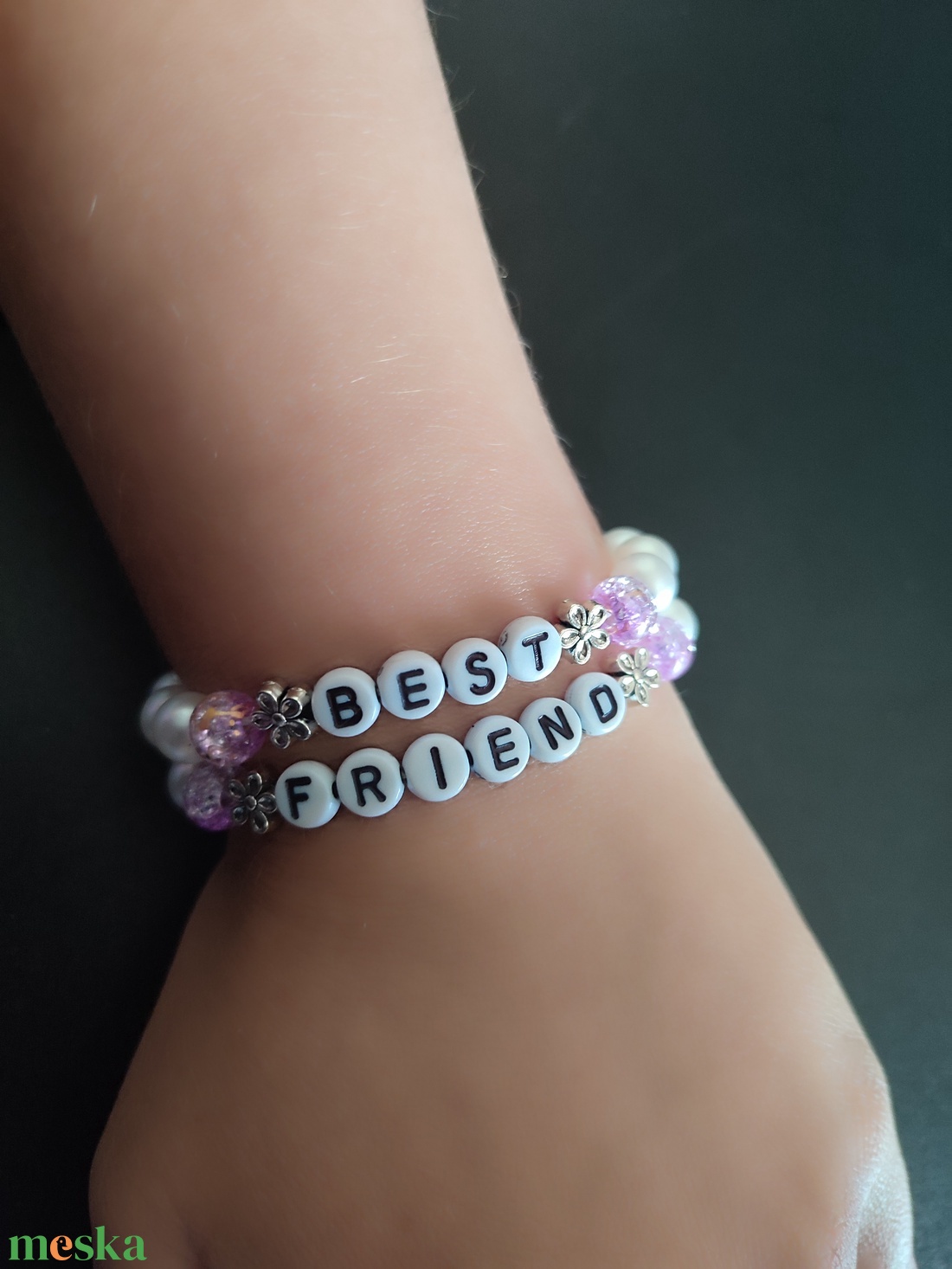 Best friend barátság karkötő szett - esküvő - ékszer - karkötő & csuklódísz - Meska.hu