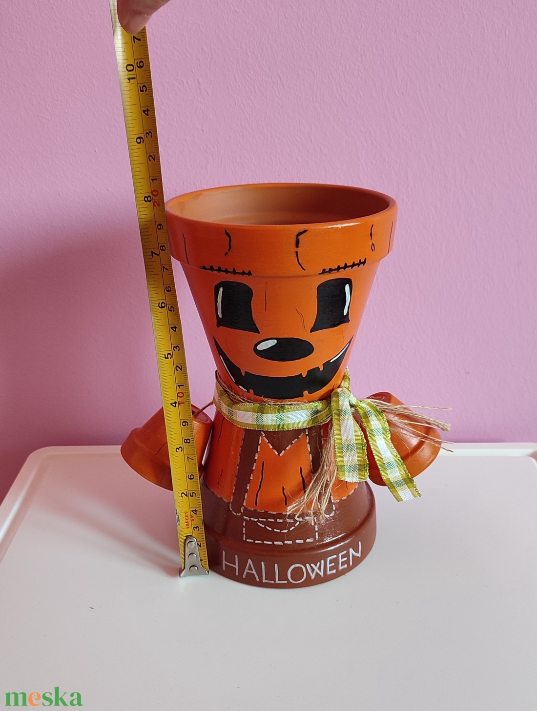 Halloween/őszi tök cserépbaba dekoráció  - otthon & életmód - ház & kert - cserépbaba - Meska.hu