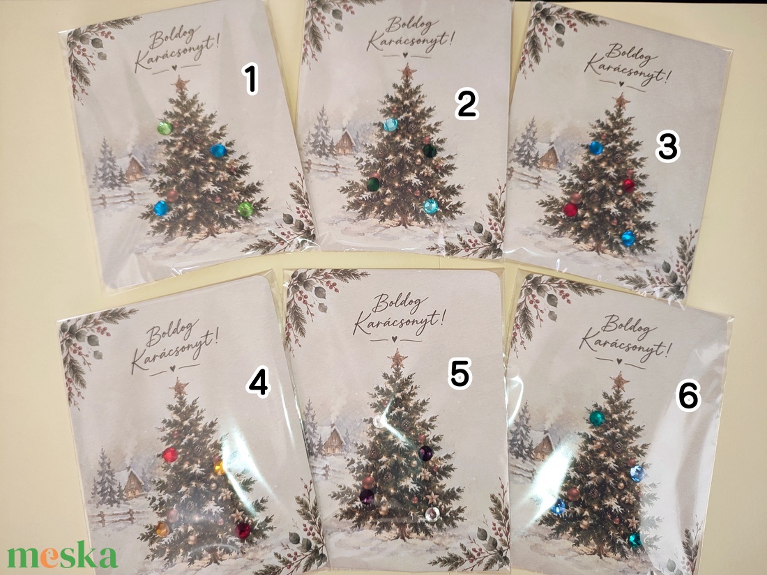 Fülbevalók karácsonyi díszkártyán /karácsonyi �� - karácsony - karácsonyi ajándékozás - karácsonyi képeslap, üdvözlőlap, ajándékkísérő - Meska.hu