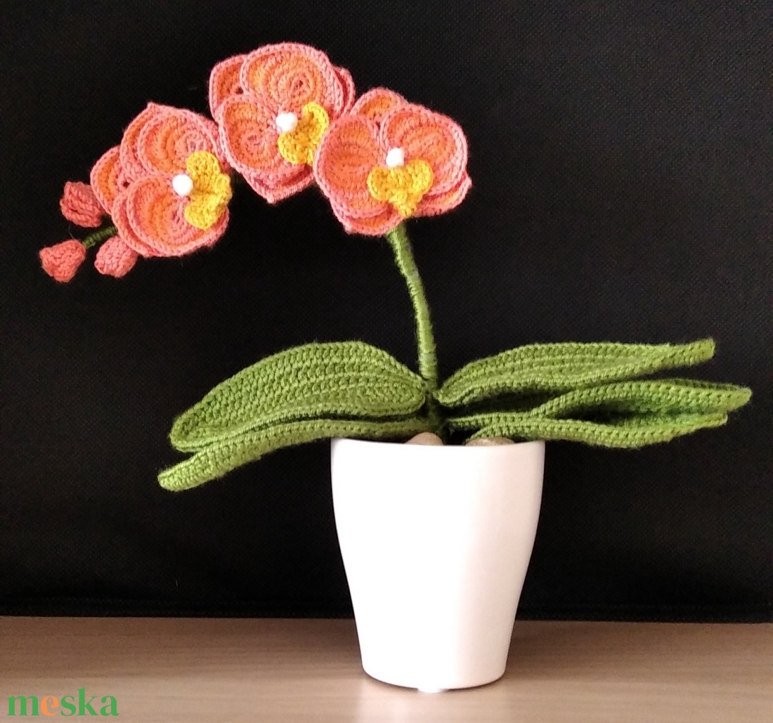 Horgolt orchidea - esküvő - dekoráció - asztaldísz - Meska.hu Horgolt orchidea - esküvő - dekoráció - asztaldísz - Meska.hu