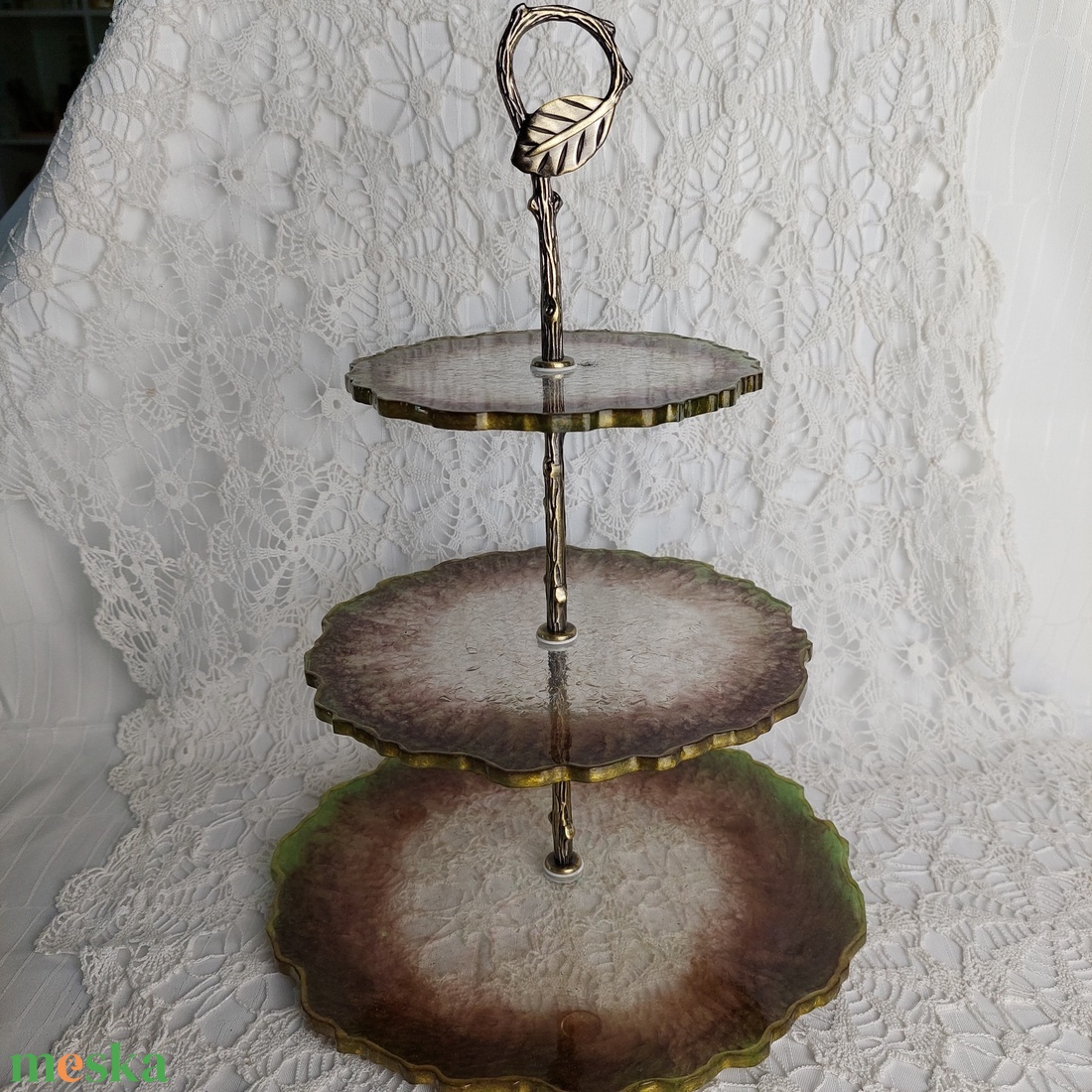 Elegáns, emeletes tálaló - esküvő - dekoráció - tálalás - Meska.hu Elegáns, emeletes tálaló - esküvő - dekoráció - tálalás - Meska.hu