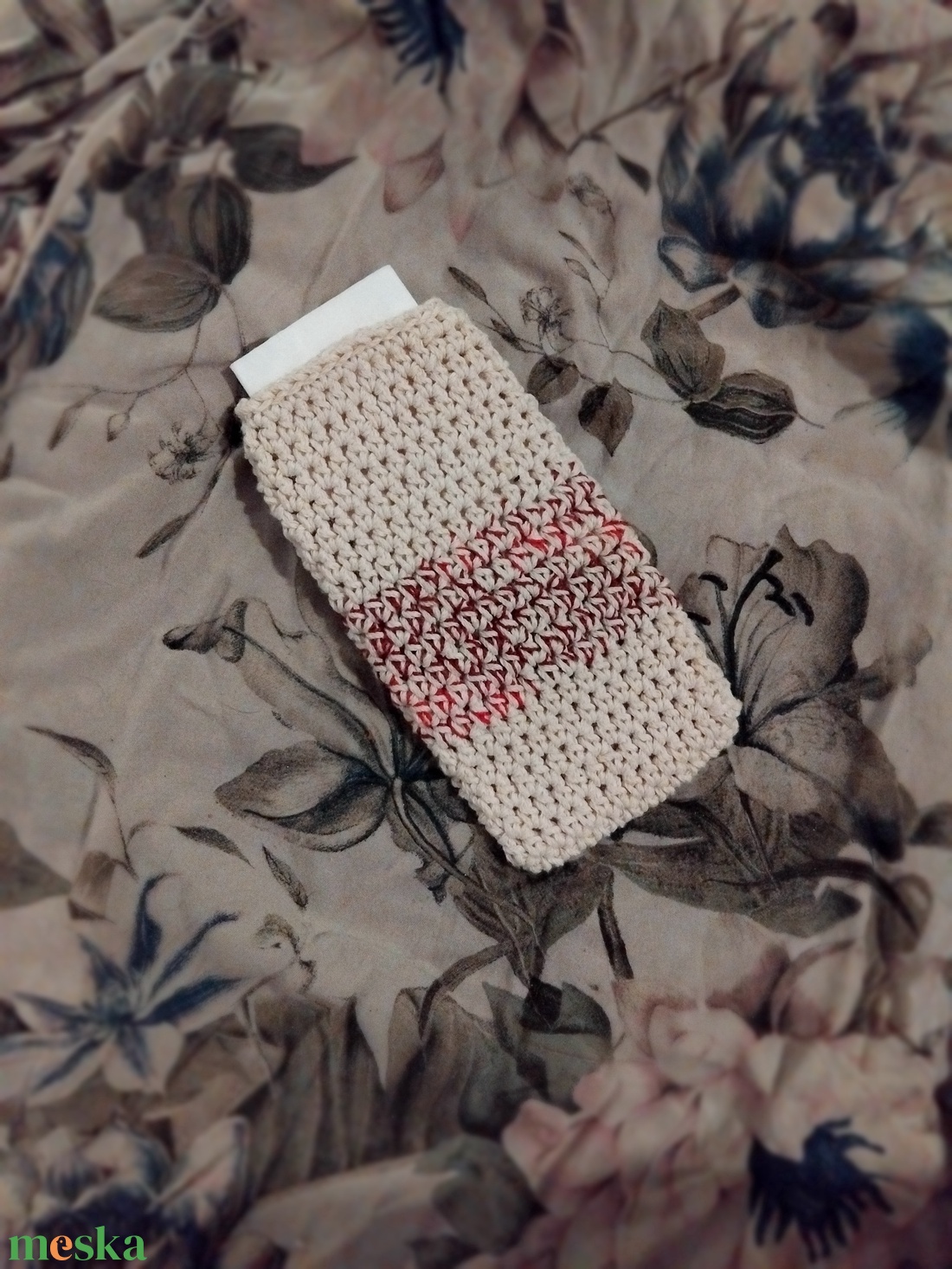 Zsepitartó, pamut - táska & tok - pénztárca & más tok - zsebkendőtartó tok - Meska.hu