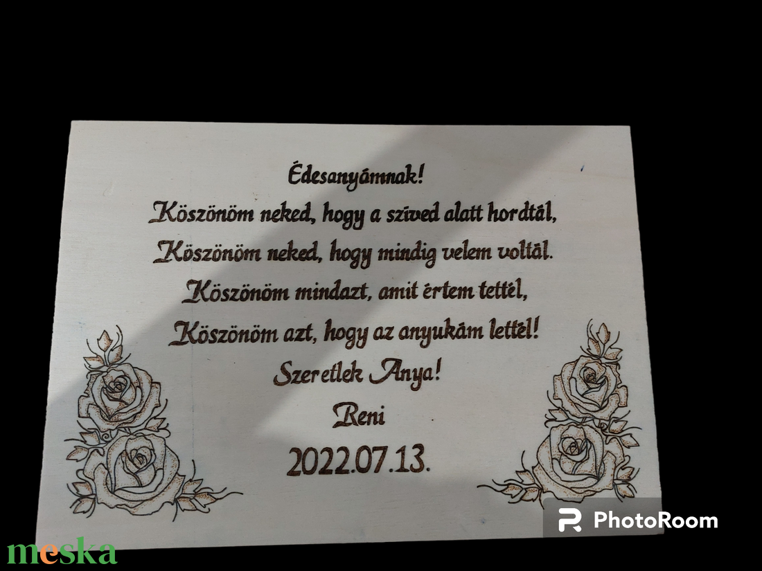 Szülőköszöntő fatábla  - esküvő - emlék & ajándék - szülőköszöntő ajándék - Meska.hu