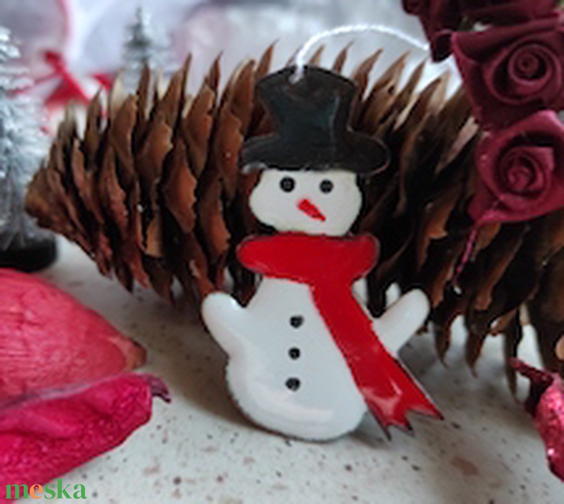 Ajándékkísérő - hóember - karácsony - karácsonyi ajándékozás - karácsonyi képeslap, üdvözlőlap, ajándékkísérő - karácsonyi ajándékozás - Meska.hu