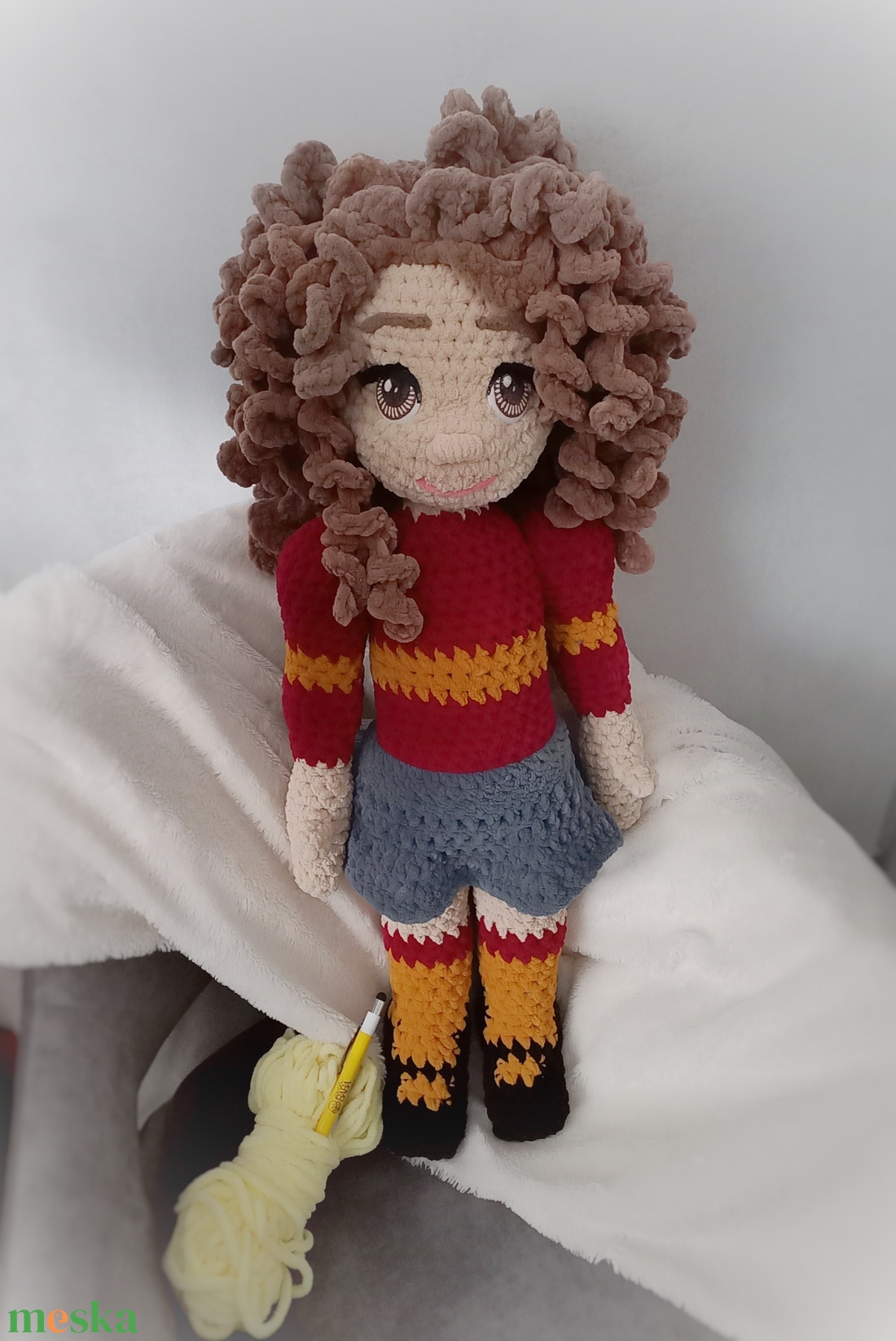 Nagy méretű horgolt baba - játék & sport - plüssállat & játékfigura - ember - Meska.hu