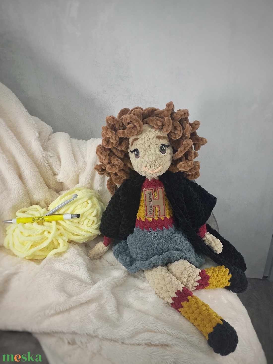 Horgolt baba egyedi névvel - Hermione - játék & sport - plüssállat & játékfigura - ember - Meska.hu