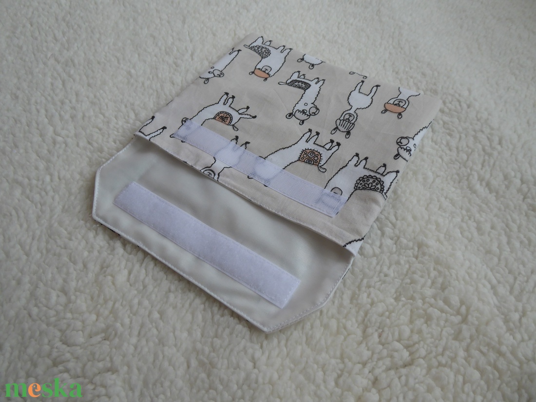 Lámás szendvicstartó újraszalvéta nowaste - táska & tok - uzsonna- & ebéd tartó - szendvics csomagoló - Meska.hu