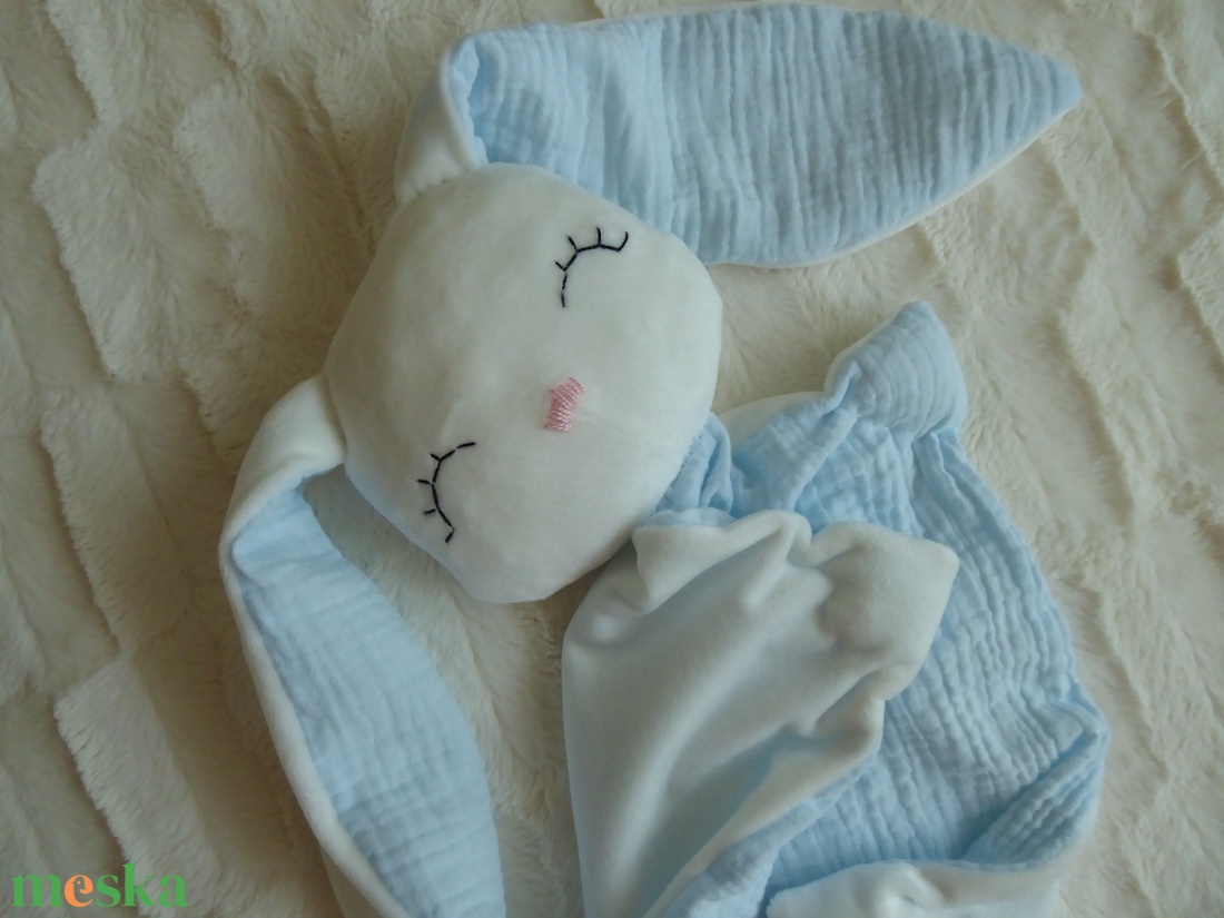 Nyuszis szundikendő alvóka - játék & sport - 3 éves kor alattiaknak - alvóka & rongyi - Meska.hu