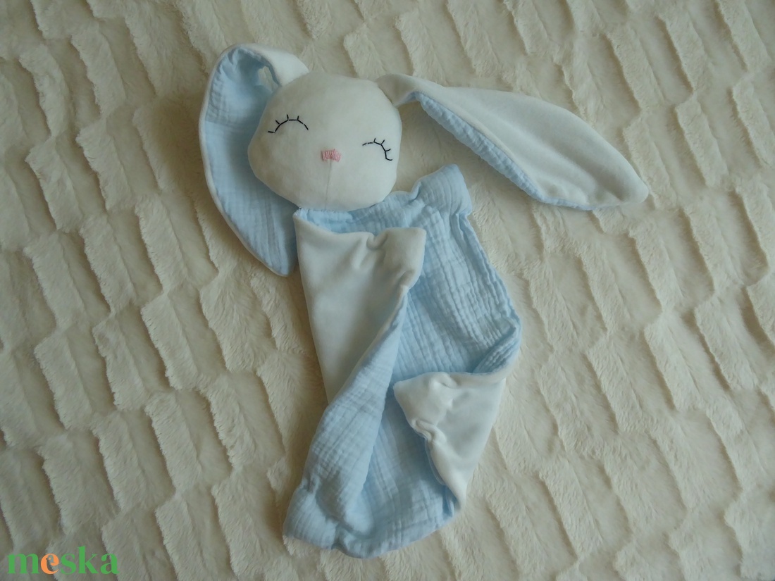 Nyuszis szundikendő alvóka - játék & sport - 3 éves kor alattiaknak - alvóka & rongyi - Meska.hu