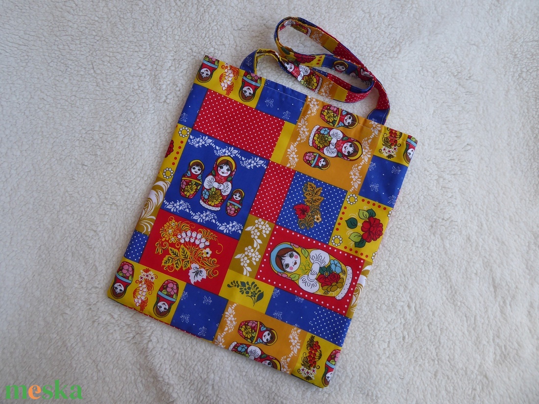 Matrjoska baba népi mintás shopper bevásárló táska - táska & tok - bevásárlás & shopper táska - shopper, textiltáska, szatyor - Meska.hu Matrjoska baba népi mintás shopper bevásárló táska - táska & tok - bevásárlás & shopper táska - shopper, textiltáska, szatyor - Meska.hu