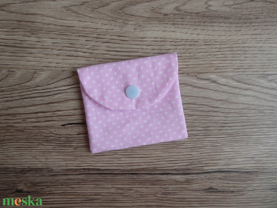 Rózsaszín pöttyös mini tok - táska & tok - neszesszer - Meska.hu
