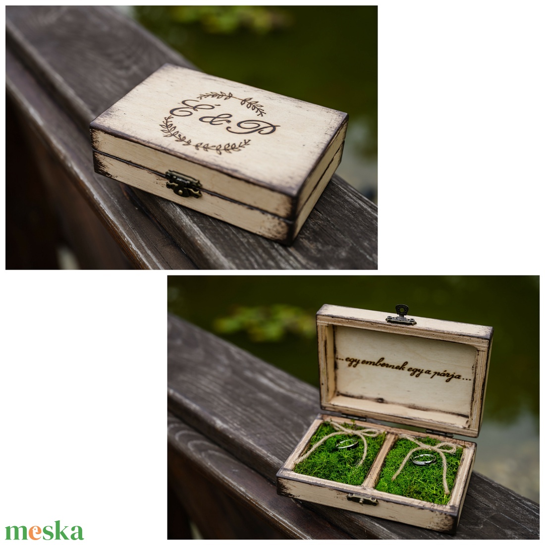 Vintage esküvői gyűrűtartó doboz fából - esküvő - kiegészítők - gyűrűtartó & gyűrűpárna - Meska.hu Vintage esküvői gyűrűtartó doboz fából - esküvő - kiegészítők - gyűrűtartó & gyűrűpárna - Meska.hu
