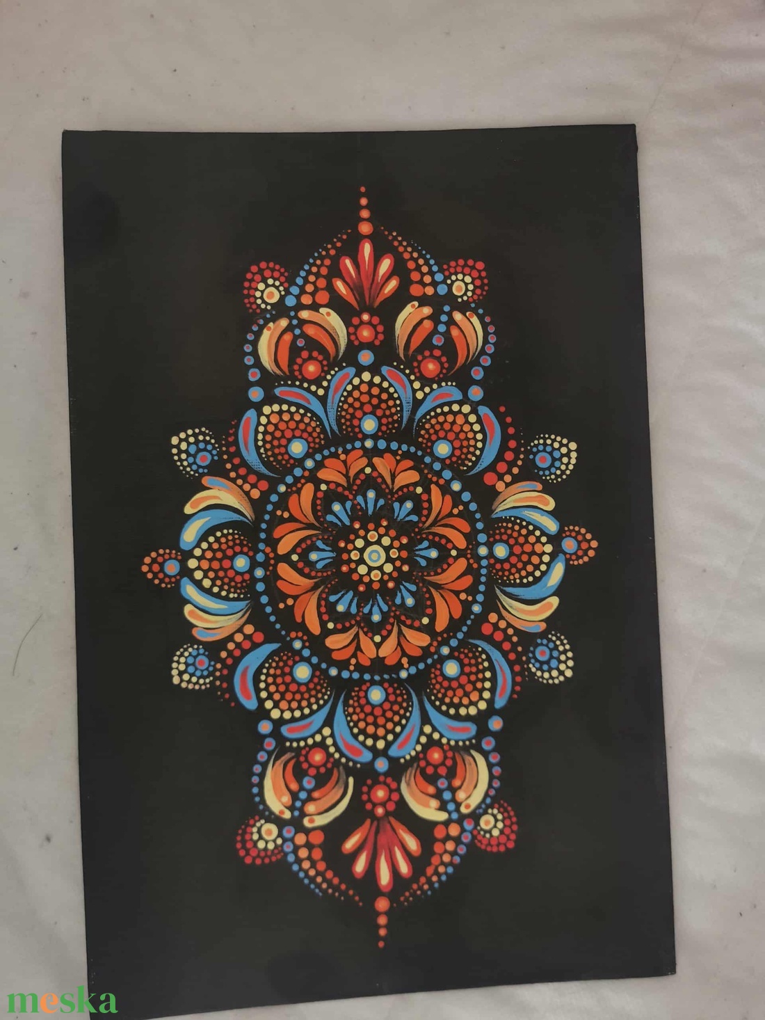 Egyedi kézzel festett mandala A4 méret  - művészet - festmény - akril - Meska.hu
