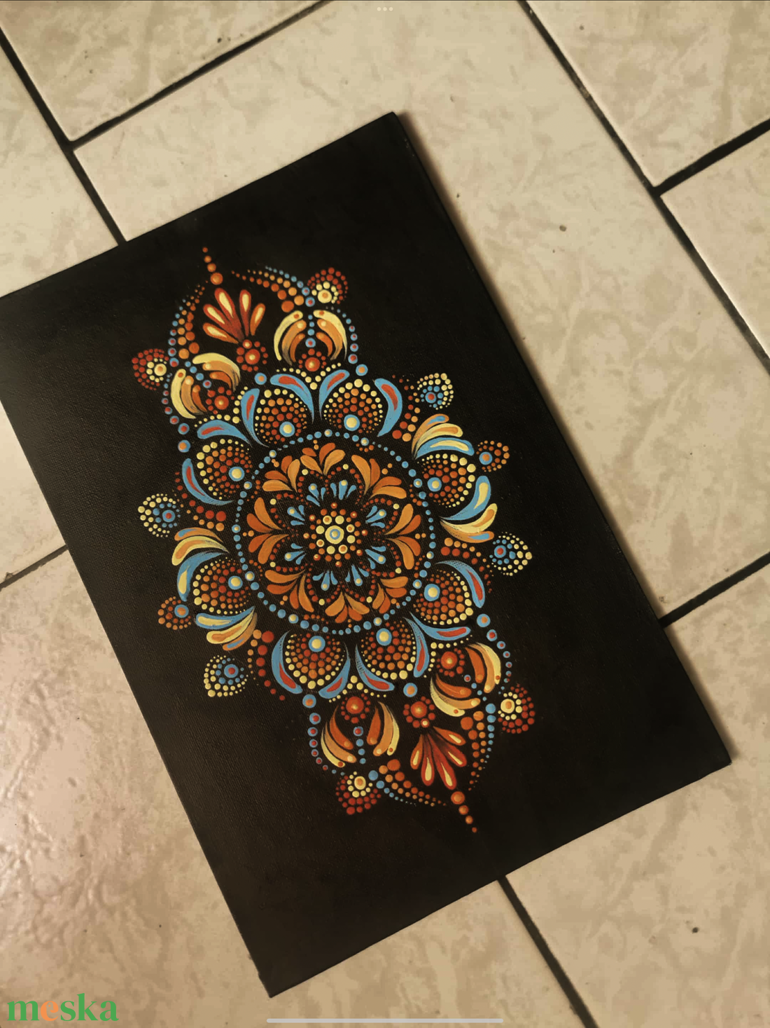 Egyedi kézzel festett mandala A4 méret  - művészet - festmény - akril - Meska.hu