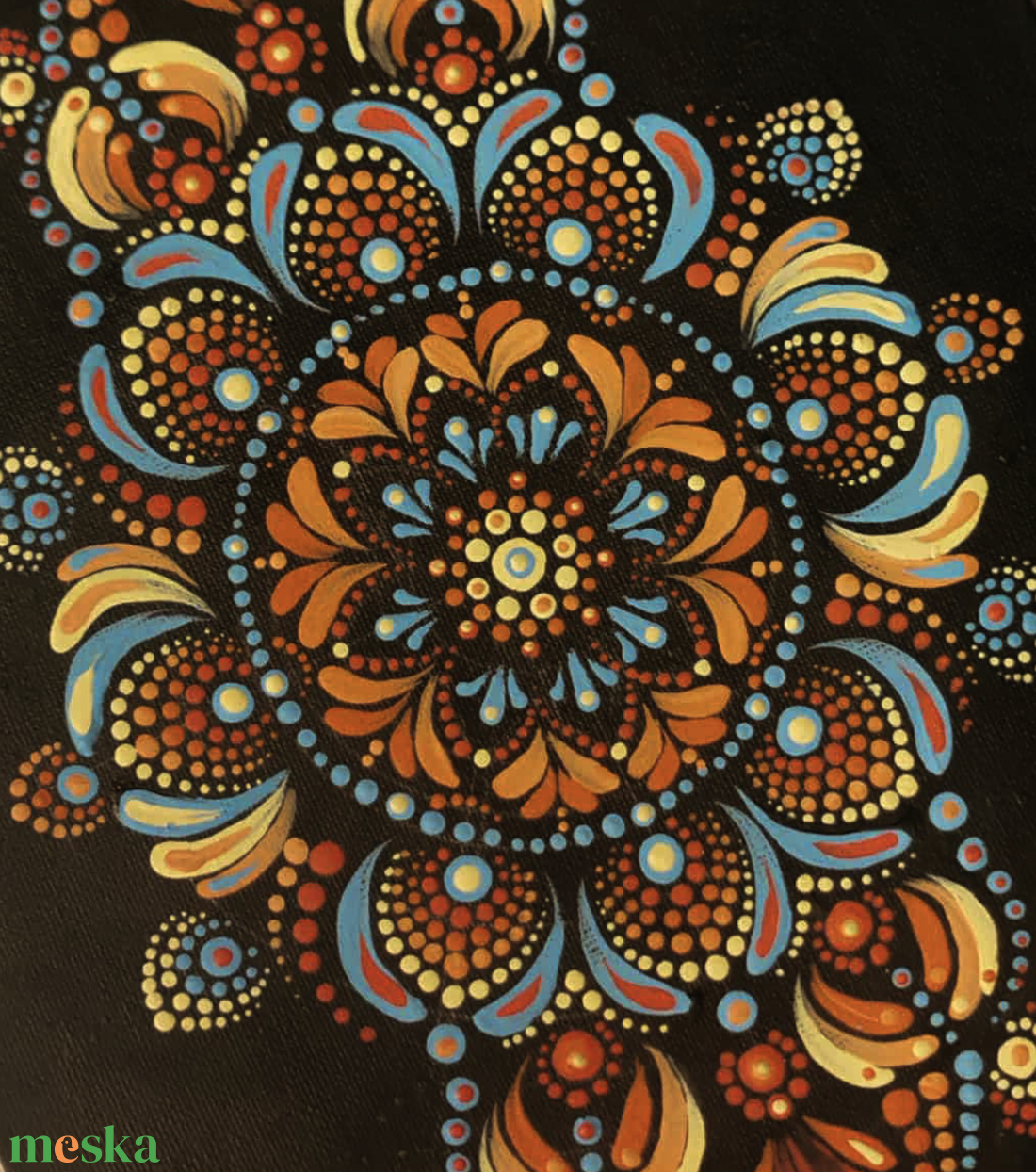 Egyedi kézzel festett mandala A4 méret  - művészet - festmény - akril - Meska.hu