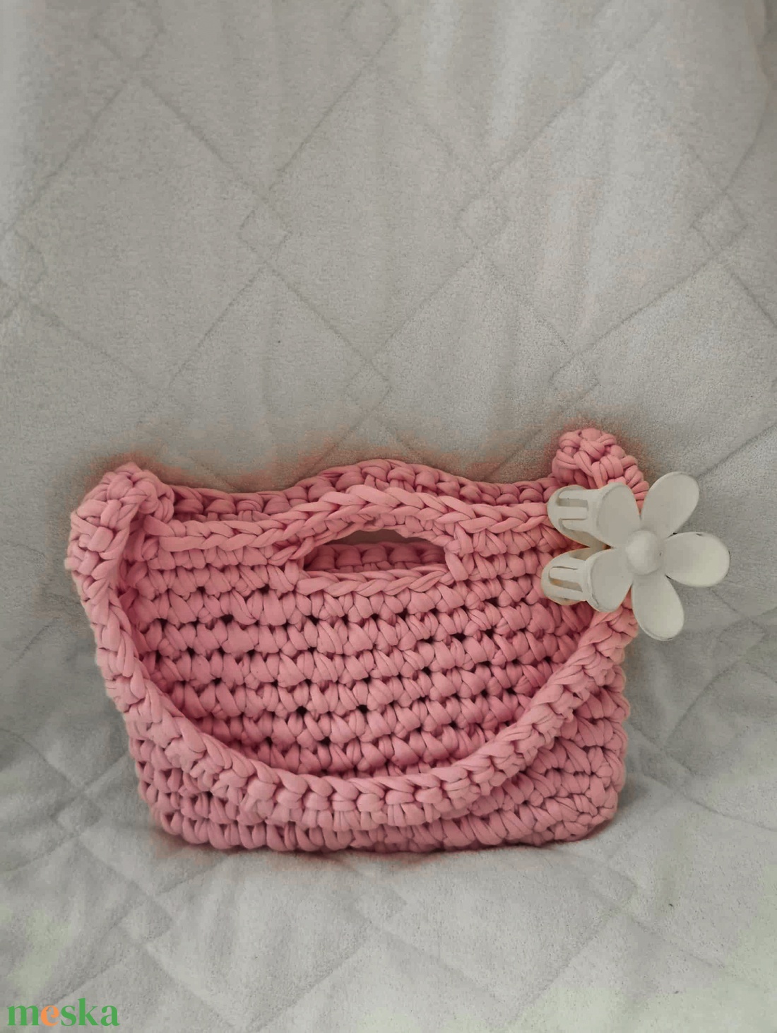 Kézzel készült rózsaszín válltáska - táska & tok - kézitáska & válltáska - válltáska - Meska.hu