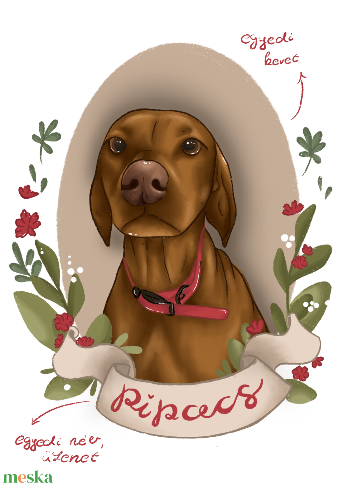 Egyedi kutyaportré rendelésre - művészet - grafika & illusztráció - digitális - Meska.hu