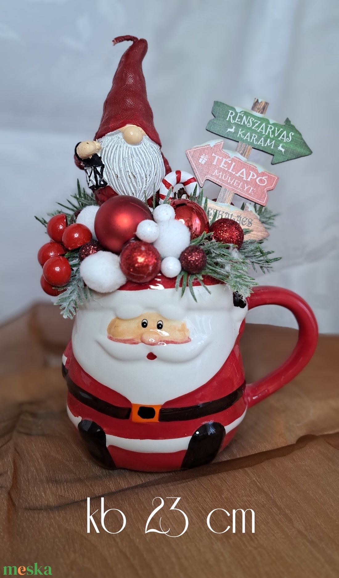 Adventi bögrés asztaldísz - karácsony - adventi díszek - adventi asztaldísz - Meska.hu