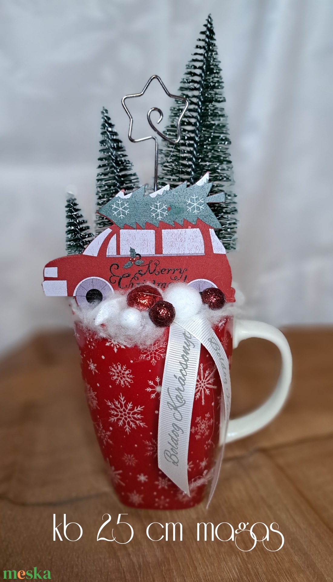 Adventi bögrés asztaldísz - karácsony - adventi díszek - adventi asztaldísz - Meska.hu