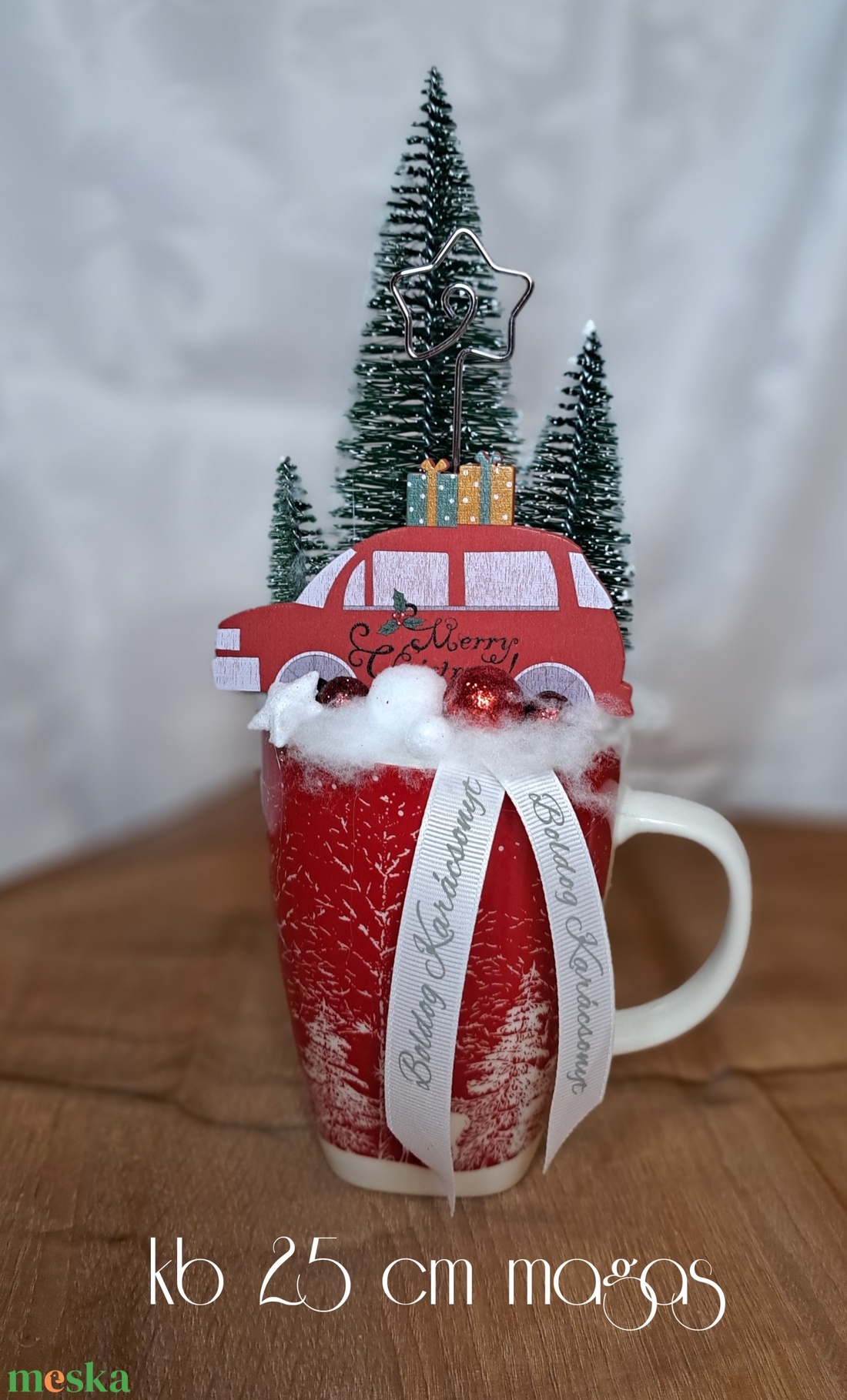 Adventi bögrés asztaldísz - karácsony - adventi díszek - adventi asztaldísz - Meska.hu