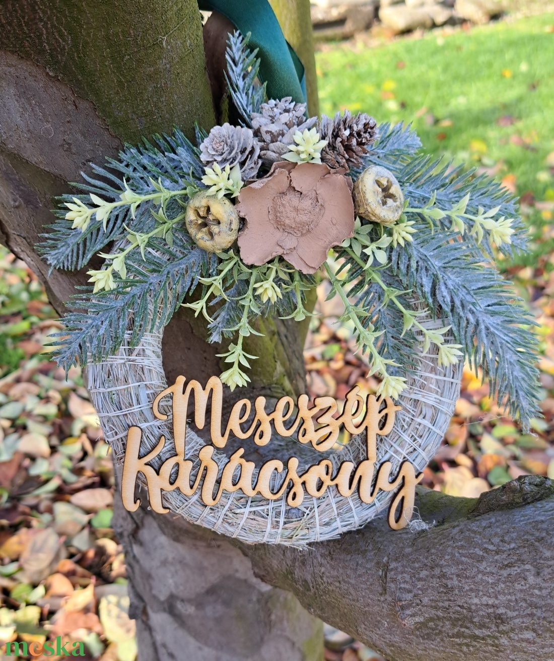 Kopogtató téli karácsonyi - karácsony - adventi díszek - adventi ajtódísz - Meska.hu