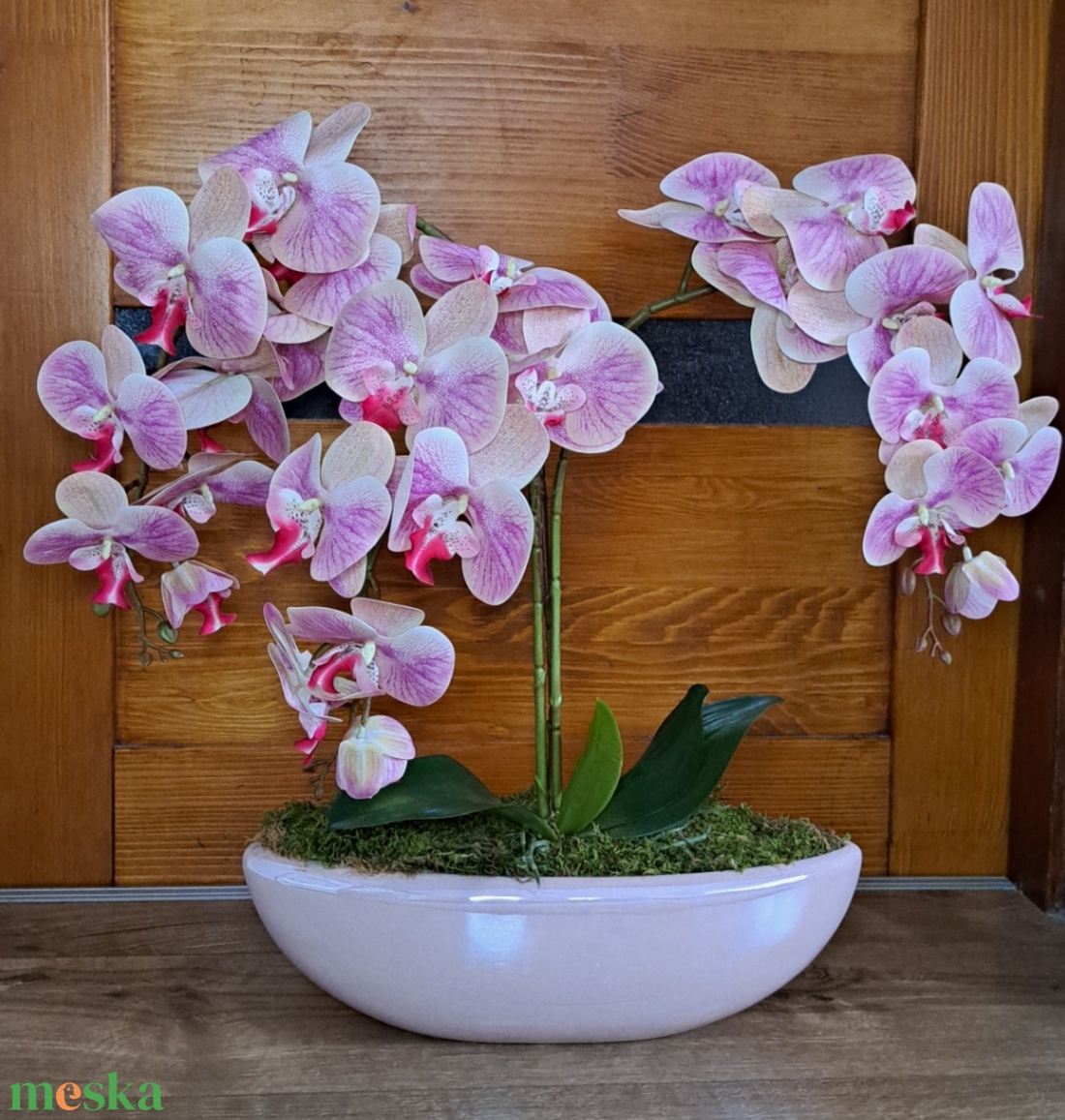 Élethű orchidea asztaldísz magasfényű kaspóban cirmos rózsaszín - otthon & életmód - dekoráció - asztal és polc dekoráció - asztaldísz - Meska.hu Élethű orchidea asztaldísz magasfényű kaspóban cirmos rózsaszín - otthon & életmód - dekoráció - asztal és polc dekoráció - asztaldísz - Meska.hu