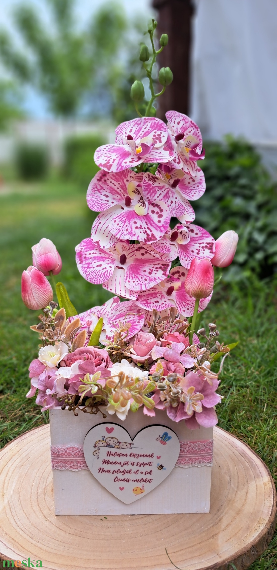 Orchideás asztaldísz óvoda bölcsöde ballagás ajándék akciós termékkép 1