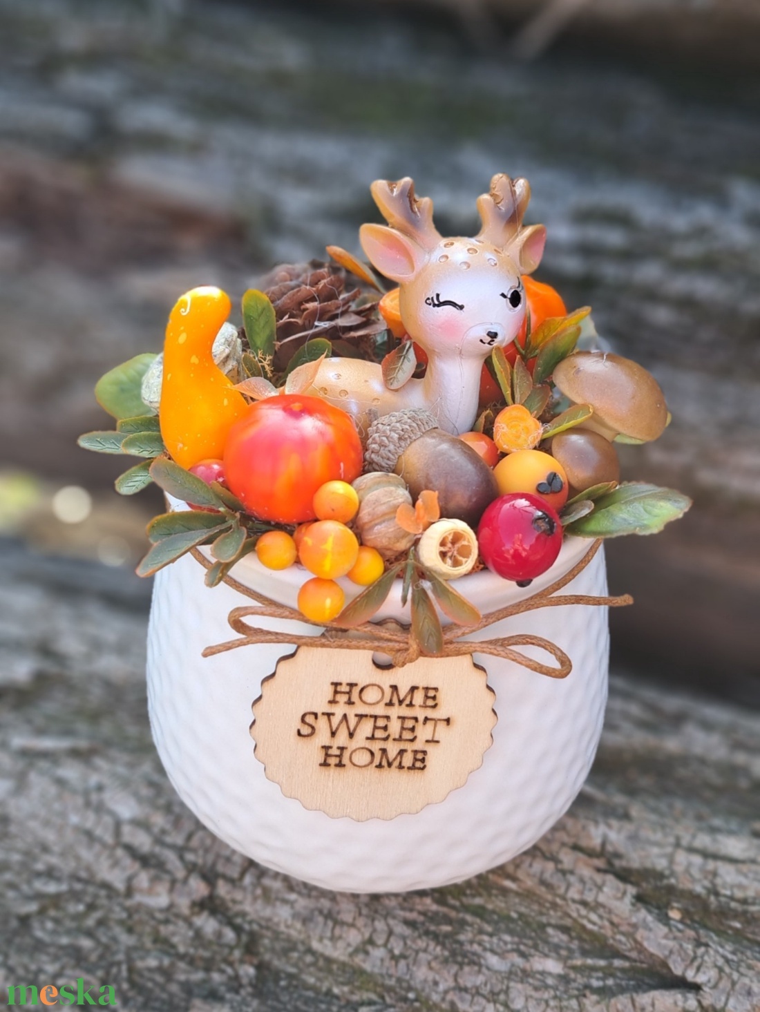 Őszi őzikés rókás tökös dekoráció - otthon & életmód - dekoráció - asztal és polc dekoráció - asztaldísz - Meska.hu Őszi őzikés rókás tökös dekoráció - otthon & életmód - dekoráció - asztal és polc dekoráció - asztaldísz - Meska.hu