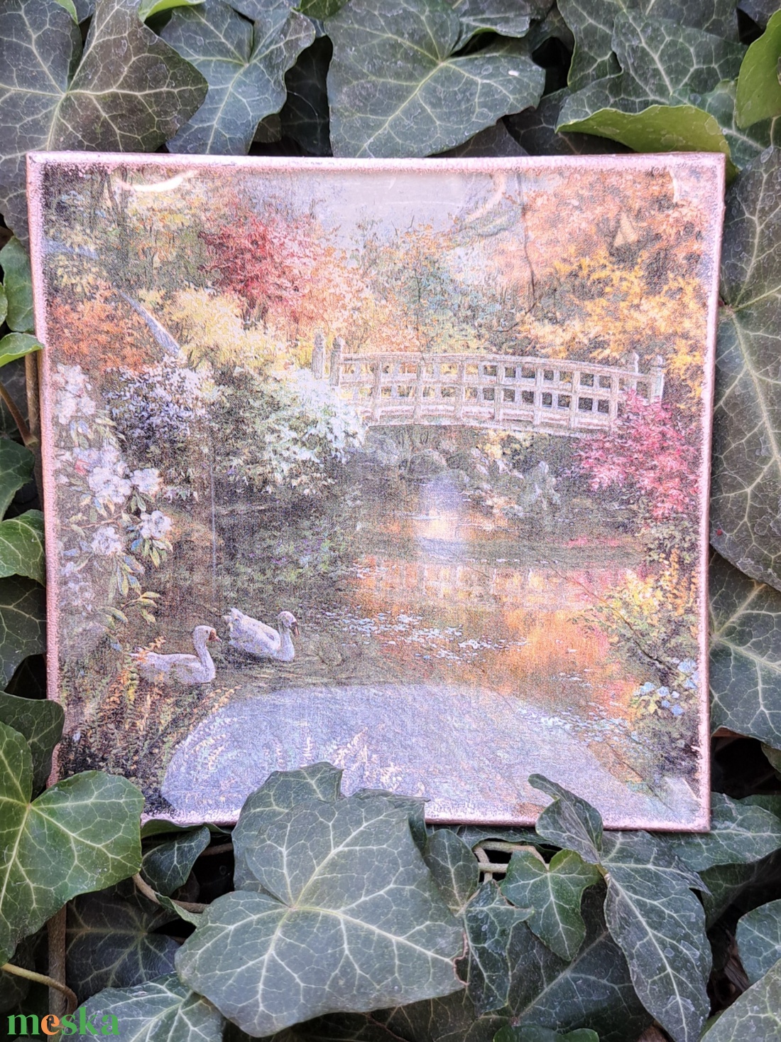 Őszi üvegtál vintage stílusban - otthon & életmód - dekoráció - asztal és polc dekoráció - dekorációs tál, tartó - Meska.hu Őszi üvegtál vintage stílusban - otthon & életmód - dekoráció - asztal és polc dekoráció - dekorációs tál, tartó - Meska.hu