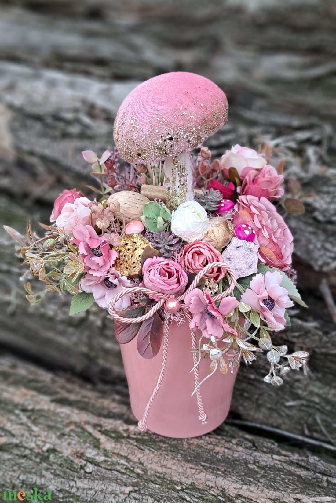 Őszi dekoráció pink-arany színvilágban nagyobb méretű - otthon & életmód - dekoráció - asztal és polc dekoráció - asztaldísz - Meska.hu Őszi dekoráció pink-arany színvilágban nagyobb méretű - otthon & életmód - dekoráció - asztal és polc dekoráció - asztaldísz - Meska.hu