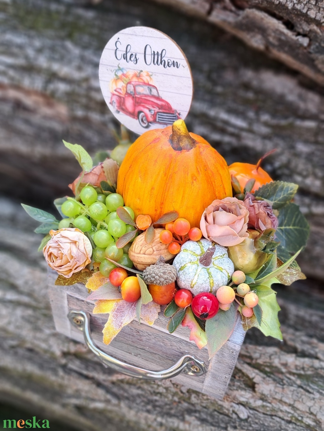 Őszi hamvas fa fiók rusztikus tökkel gyümölcsökkel - otthon & életmód - dekoráció - asztal és polc dekoráció - asztaldísz - Meska.hu Őszi hamvas fa fiók rusztikus tökkel gyümölcsökkel - otthon & életmód - dekoráció - asztal és polc dekoráció - asztaldísz - Meska.hu